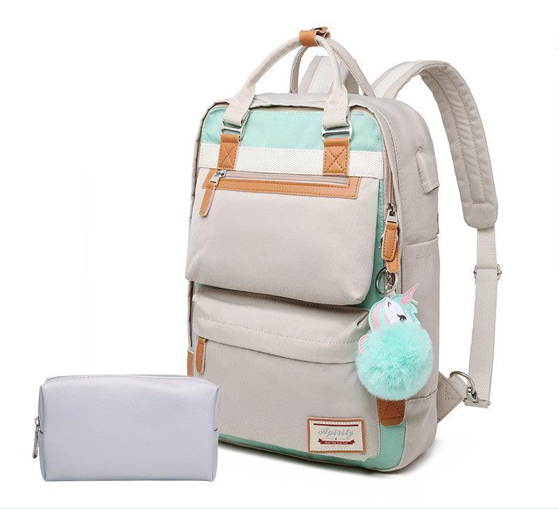 Mochila impermeável elegante com um compartimento de laptop de 15,6 polegadas