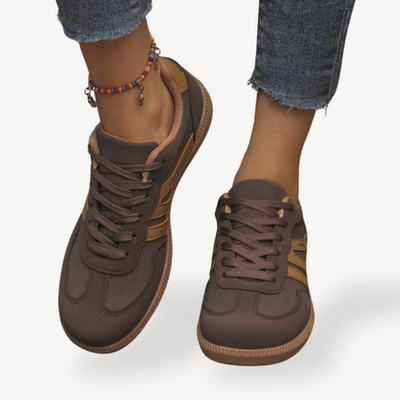 Zapatillas retro ortopédicas de mujer con cordones
