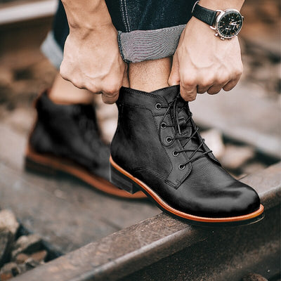 Botas de couro ortopédico para homens - Clyde