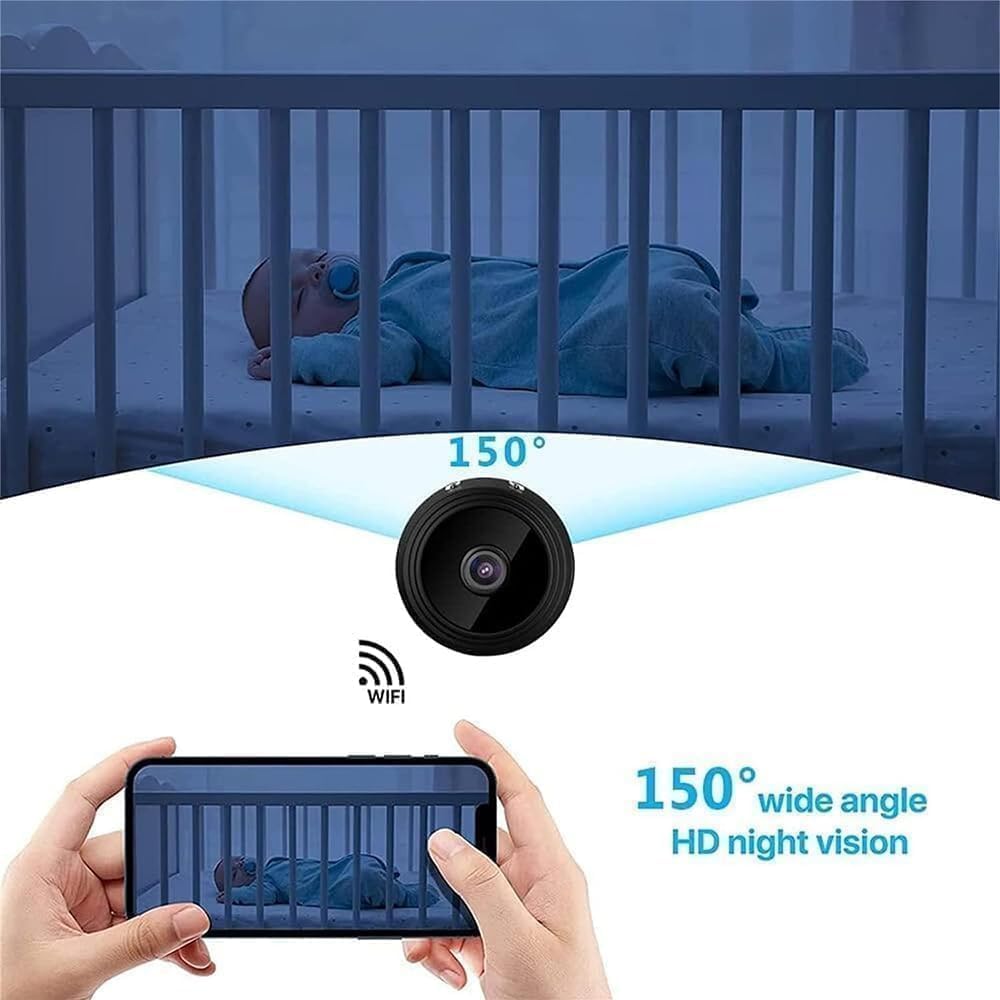 Eyecam Mini Caméra Espion : caméra de sécurité domestique compacte avec Wi-Fi