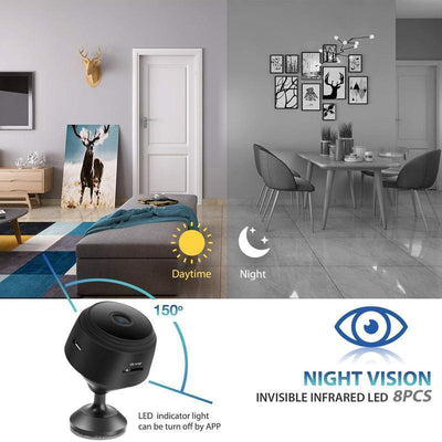 Minivisão | 1080p Mini Magnetic WiFi Câmera - Câmara de segurança portátil HD com visão noturna