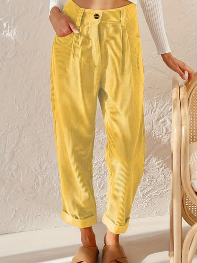 Pantalones casual de talle alto para mujer