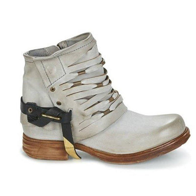 Botines retro de piel para mujer | Tendance