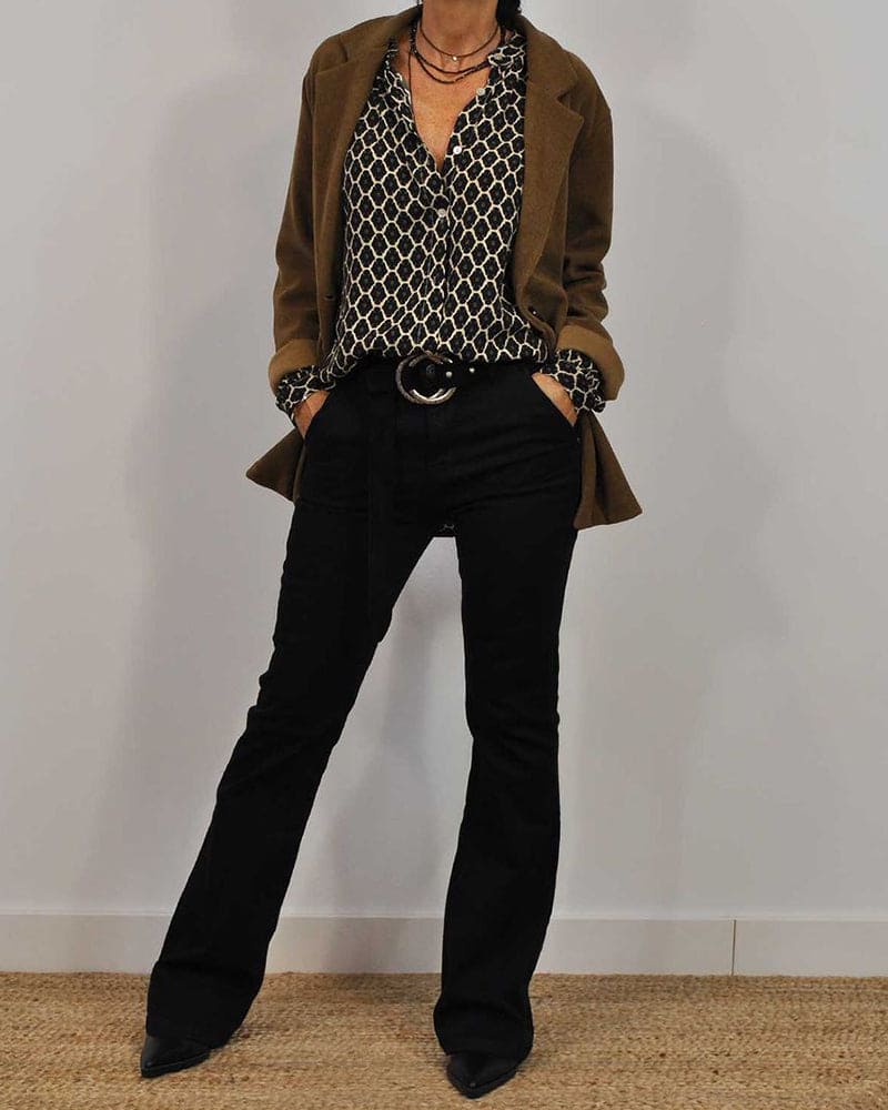 Zara | Blusa do pescoço do pico