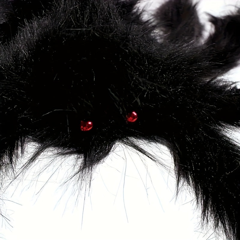 WebCreeper | 2 piezas 50 cm araña gigante con tela de araña - set de decoración de Halloween para exteriores