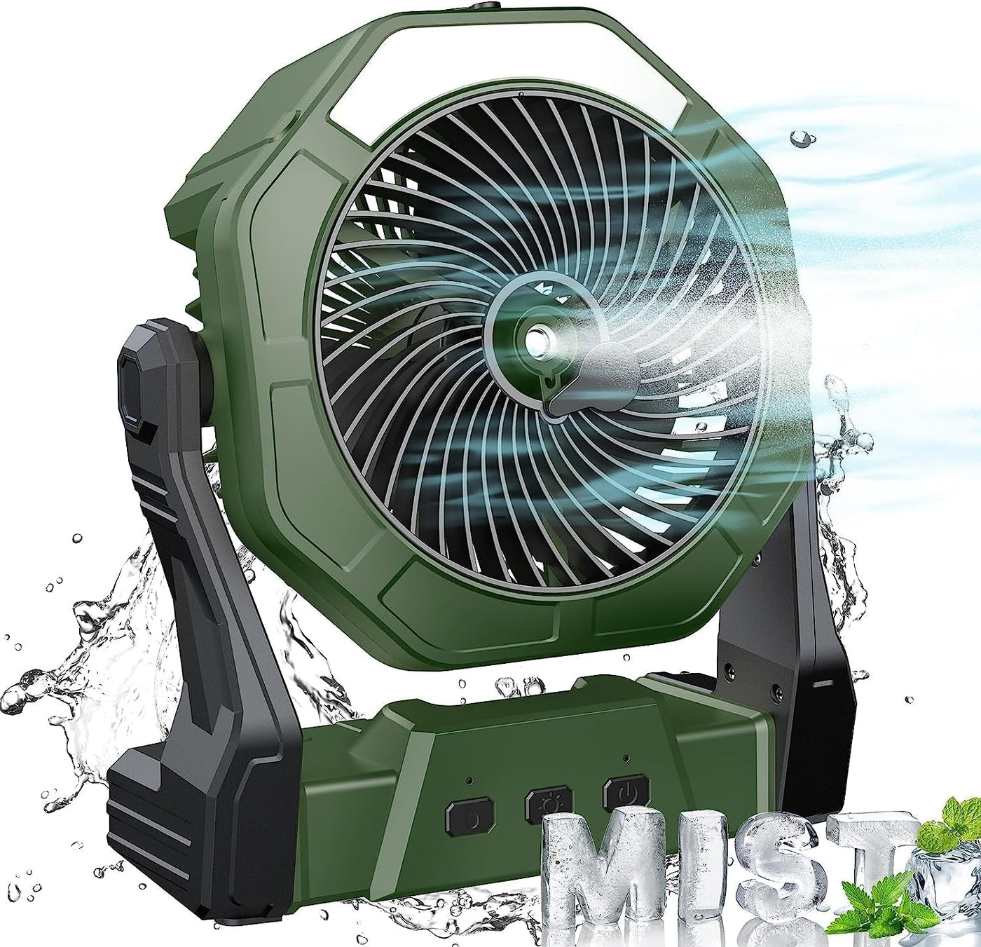 Ventilador de nebulizador portátil, ventilador de bateria recarregável de 8 polegadas 100mAh