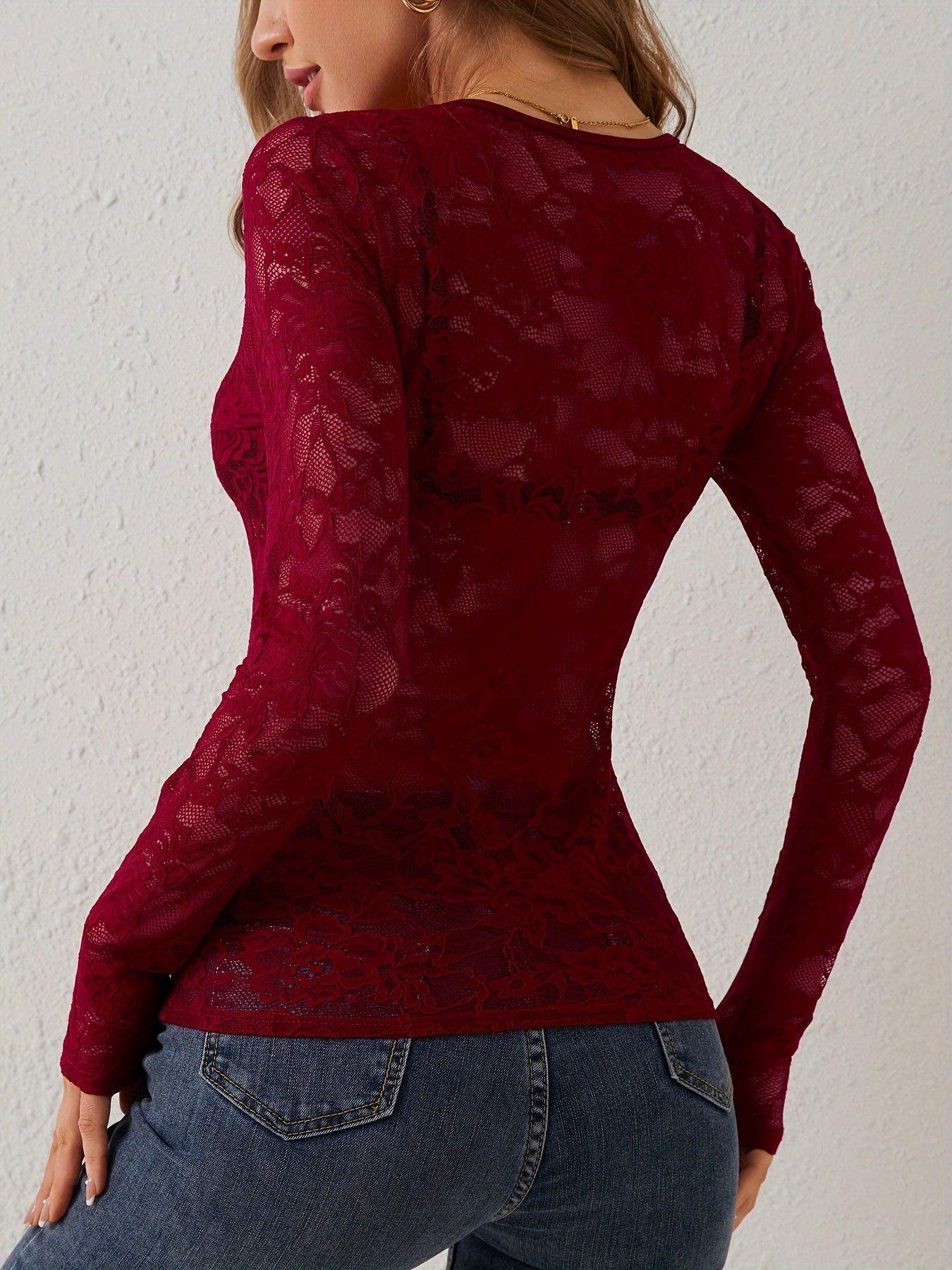 Camisa de renda para mulheres