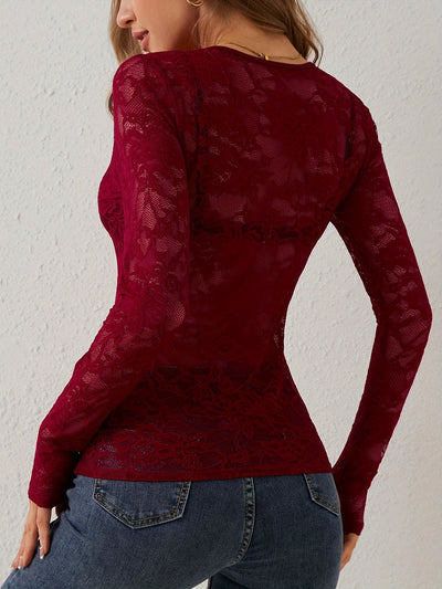 Camisa de renda para mulheres