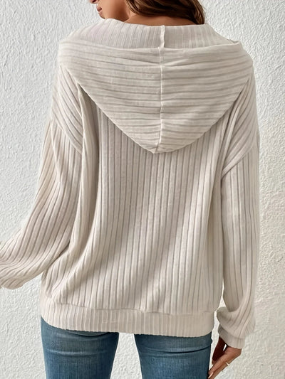 Moletom feminino com capuz e bolso de canguru