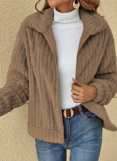 Cardigan chaud en peluche pour femme