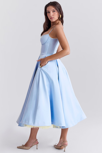 Sophie | Vestido de moldagem de luxo maxi