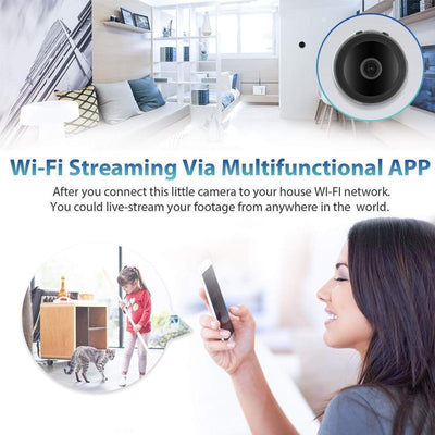 Minivisão | 1080p Mini Magnetic WiFi Câmera - Câmara de segurança portátil HD com visão noturna