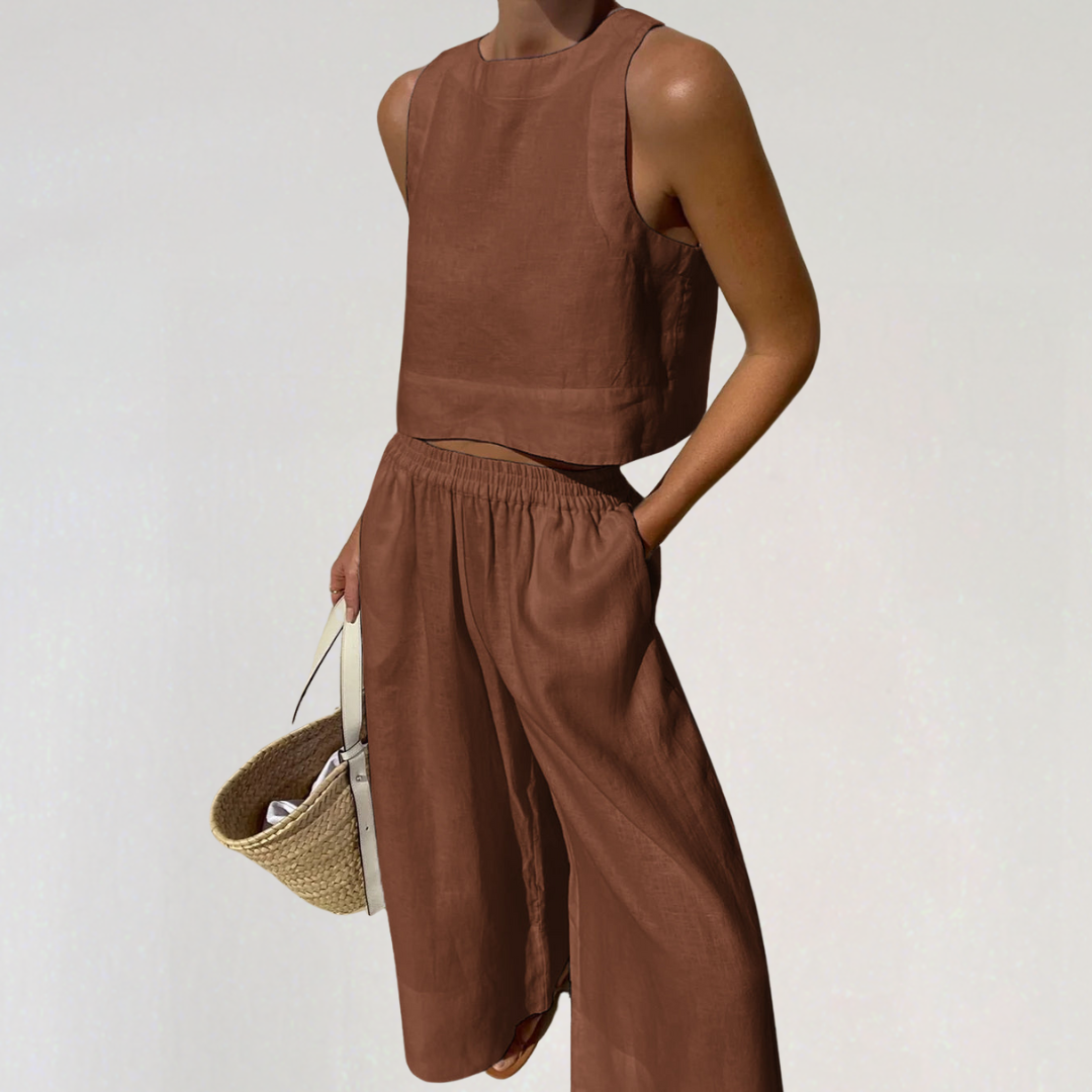 Linen Summer Set para mulheres