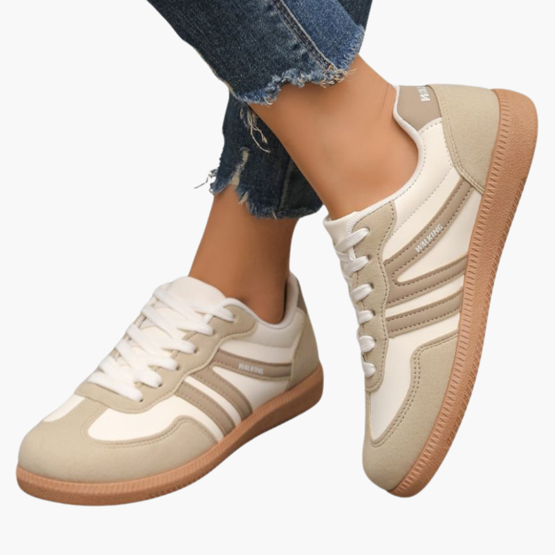 Zapatillas retro ortopédicas de mujer con cordones