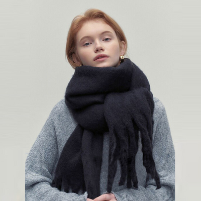 Écharpe femme avec pompon