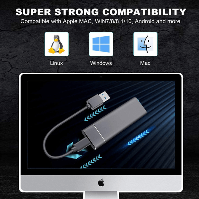 Voltdrive | Disco rígido SSD Externo ultra rápido portátil - armazenamento rápido de dados
