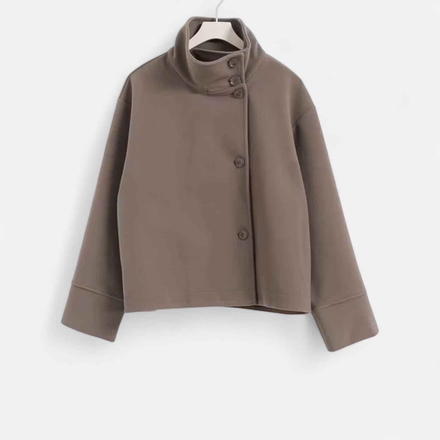 Damen Kurzmantel Hoher Kragen Chic