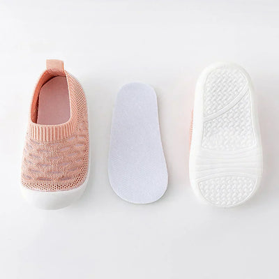 Baby non -slip grid shoes