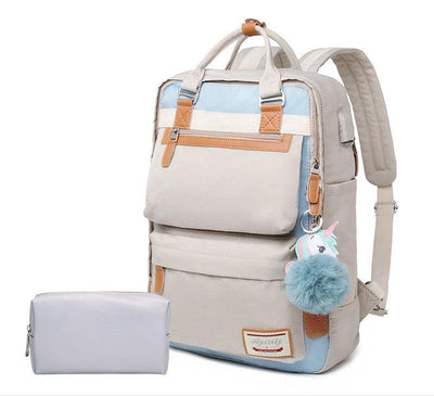 Mochila impermeável elegante com um compartimento de laptop de 15,6 polegadas