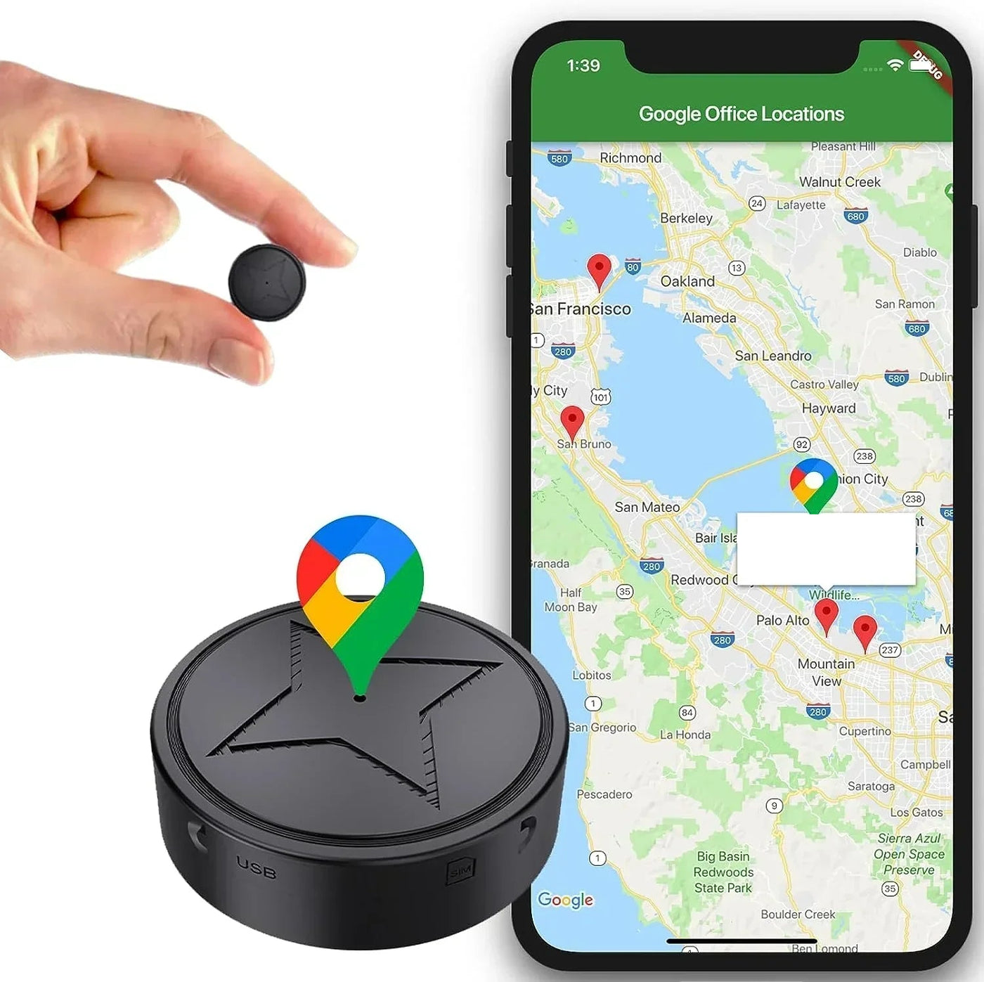 Minitrack - poderoso localizador de GPS magnético