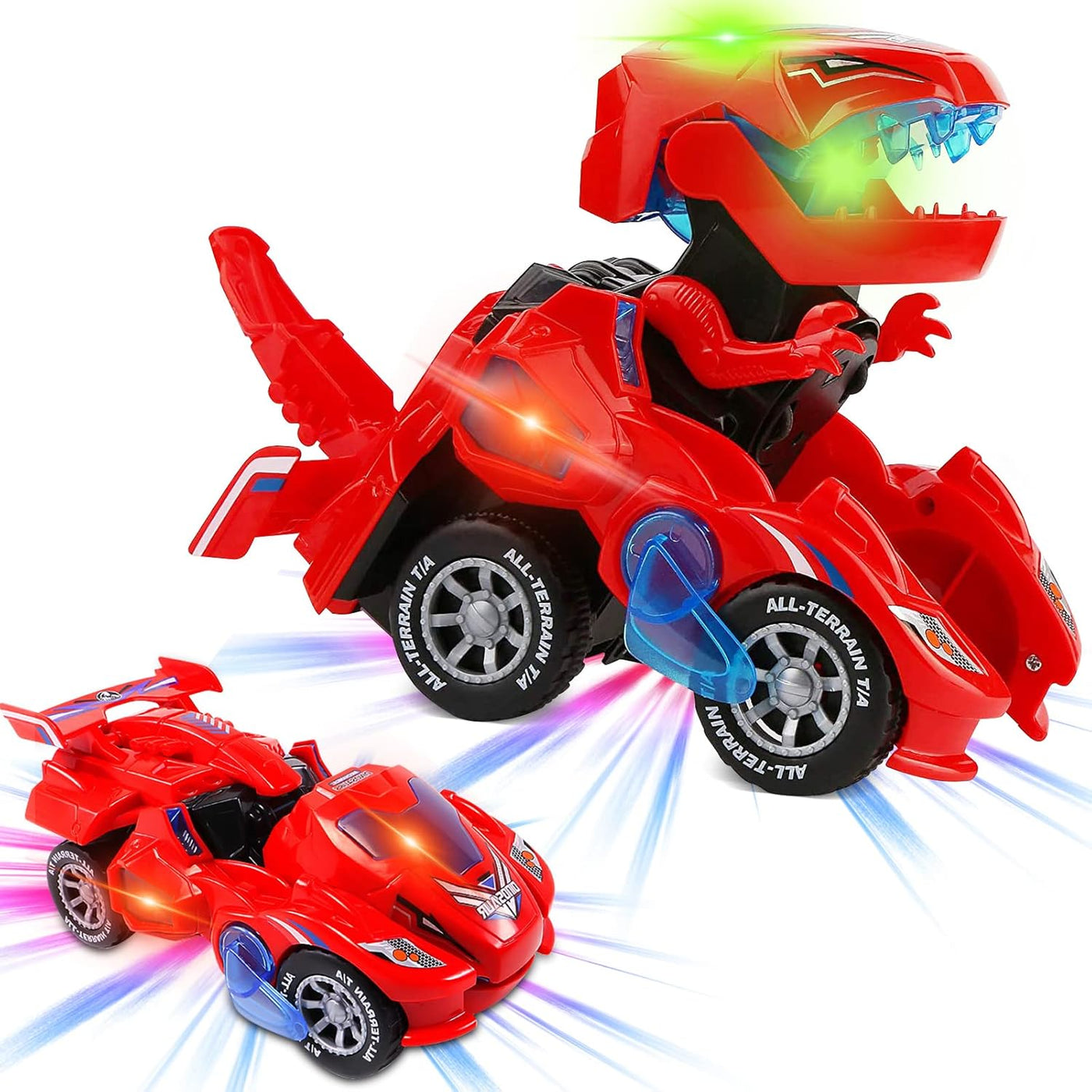 LED car for dinosaurs