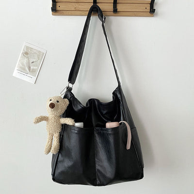 Stephanie - Bolsa de grande capacidade fabricada em couro vegano suave e estruturado