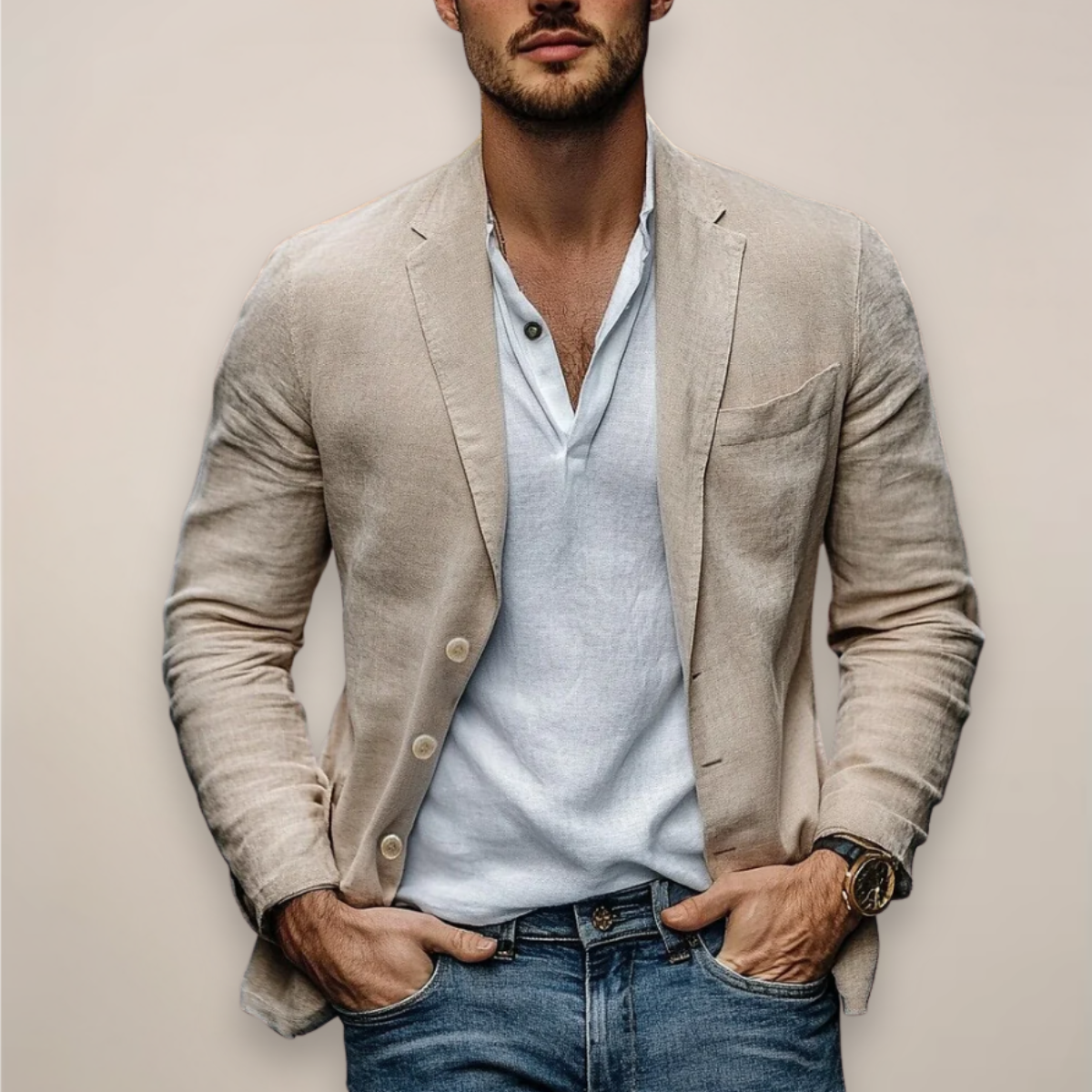 Blazer en lin pour homme : léger, confortable et élégant pour l'été