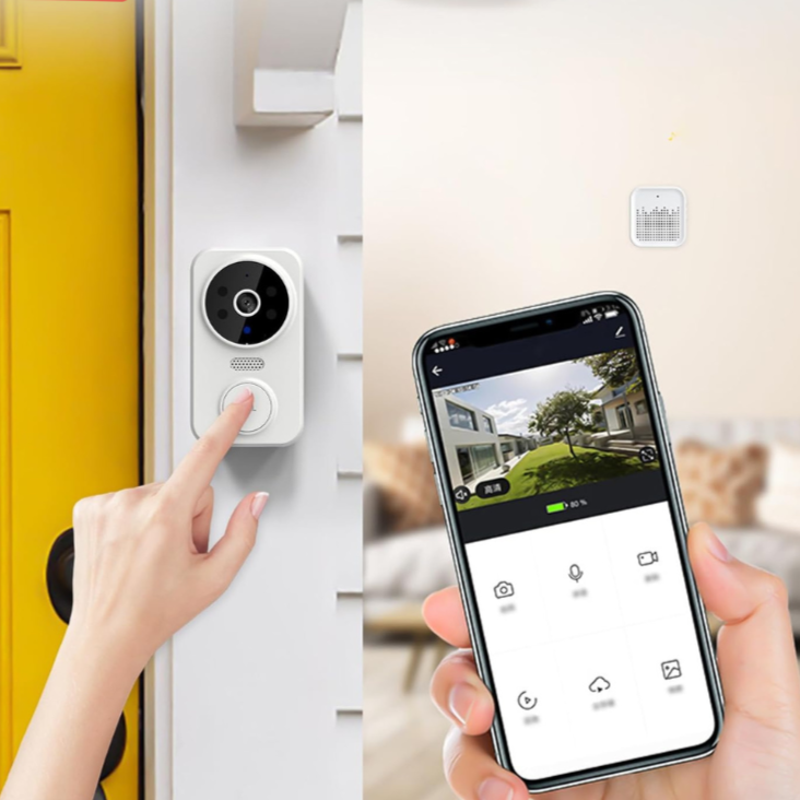 Timbres WiFi inteligentes con cámara y alarma - Seguridad HD