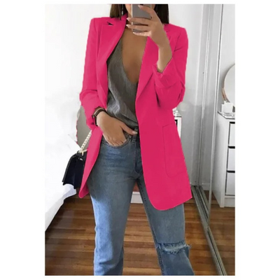 Blazer largo de mujer en caqui MODA