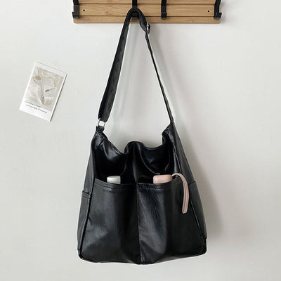 Stephanie - Bolsa de grande capacidade fabricada em couro vegano suave e estruturado