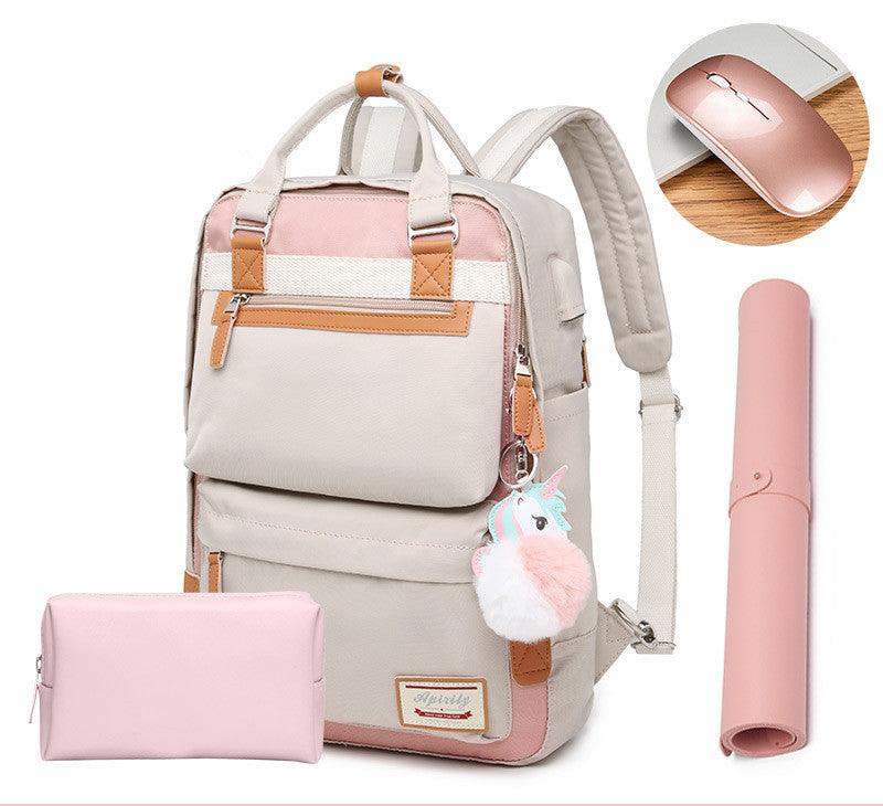 Mochila impermeável elegante com um compartimento de laptop de 15,6 polegadas