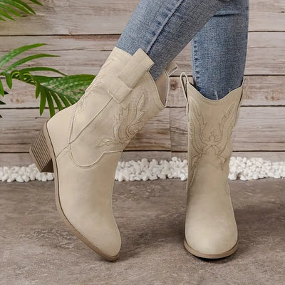 Botas de cowboy feminino com salto | Confortável