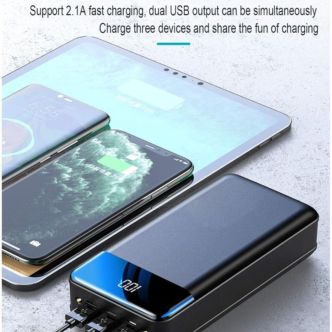 Batterie Externe Ultime 50,000 mAh : rapide et polyvalente