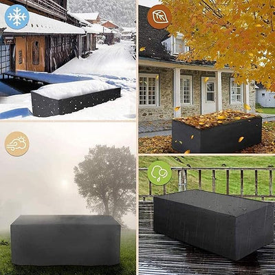 Housse imperméable pour meubles de jardin polyester noir