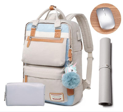 Mochila impermeável elegante com um compartimento de laptop de 15,6 polegadas