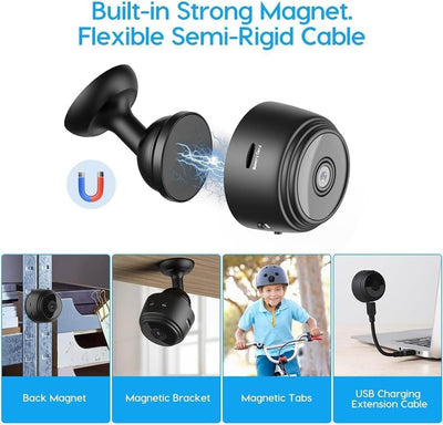 Eyecam Mini Caméra Espion : caméra de sécurité domestique compacte avec Wi-Fi