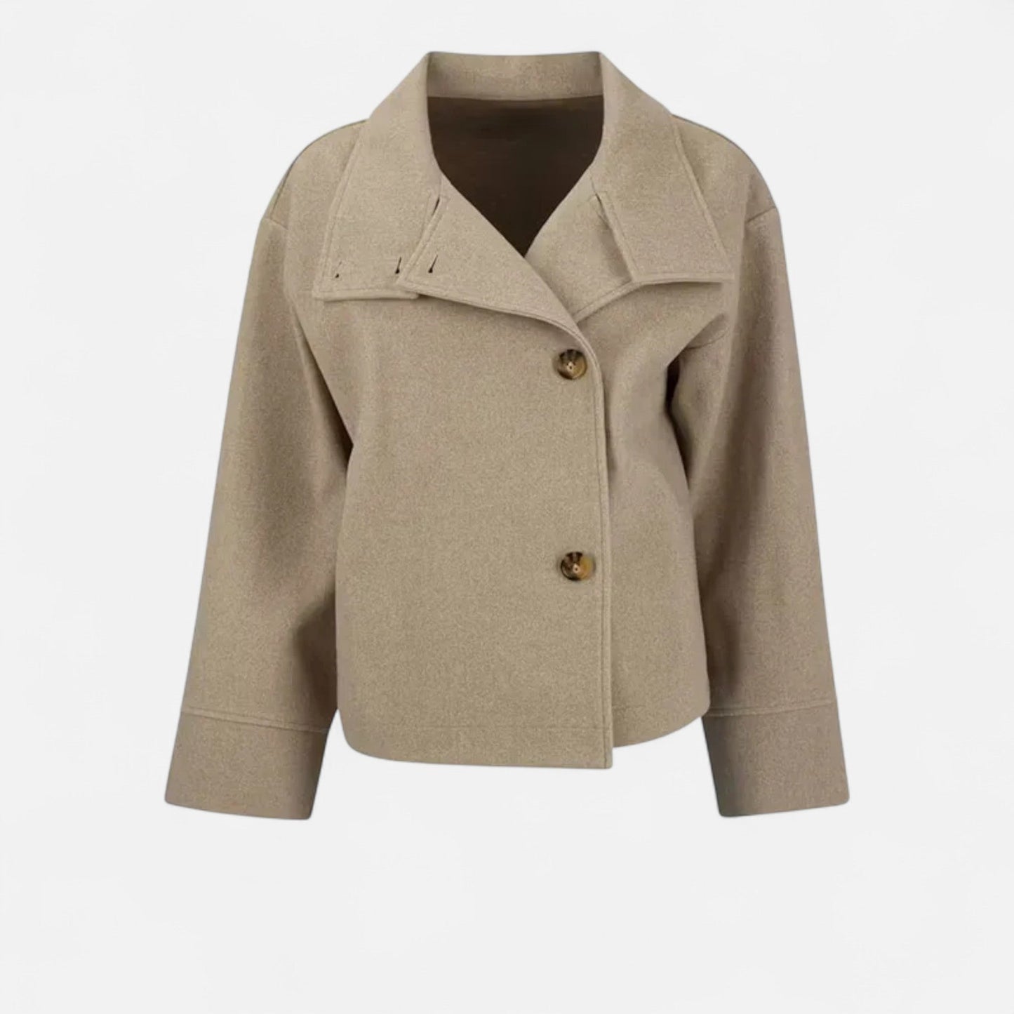 Damen Kurzmantel Hoher Kragen Chic