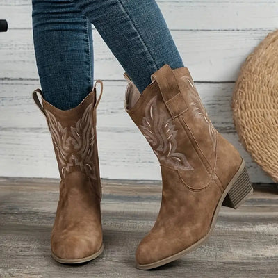 Botas de cowboy feminino com salto | Confortável