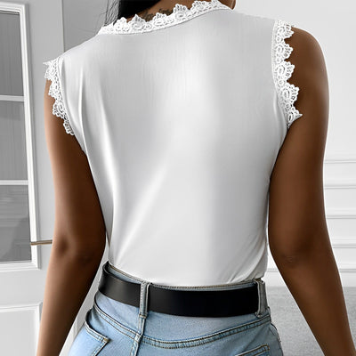 Blusa intrincada sem mangas