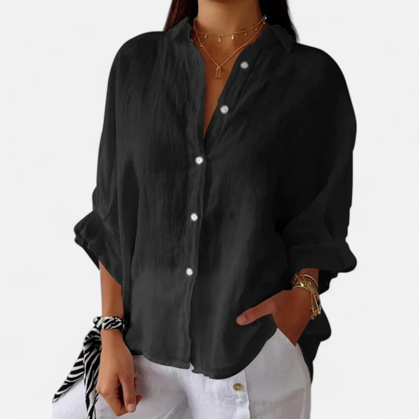 Monarquia antiga | Camisa de verão feminina - Gracia sem esforço, elegância respirável