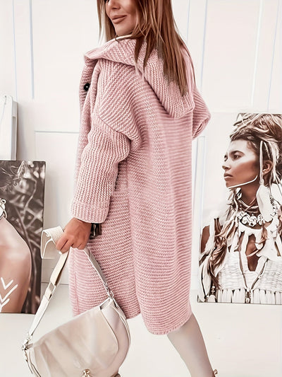 Cardigan da mulher elegante com capuz - estilo Caxemira