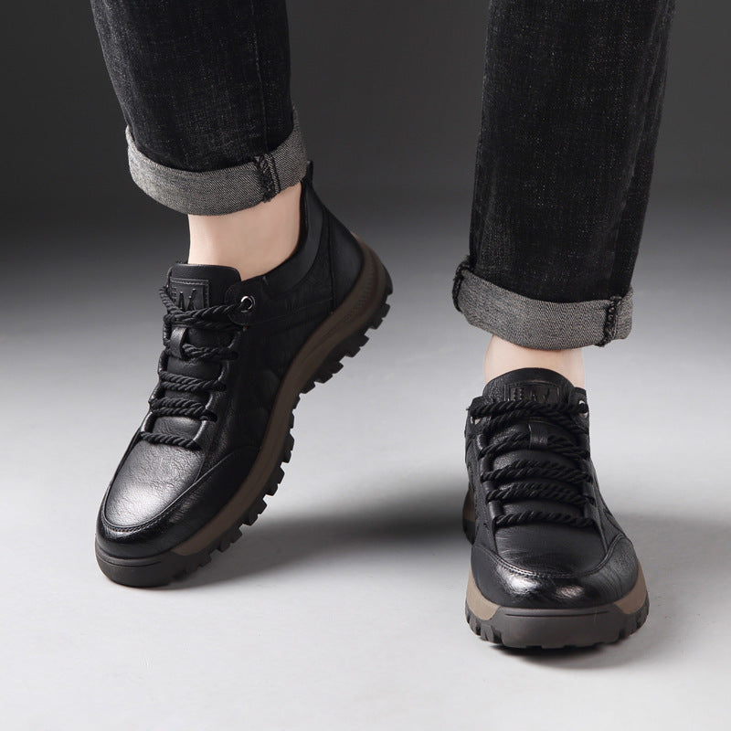 Sapatos ortopédicos de couro para homem