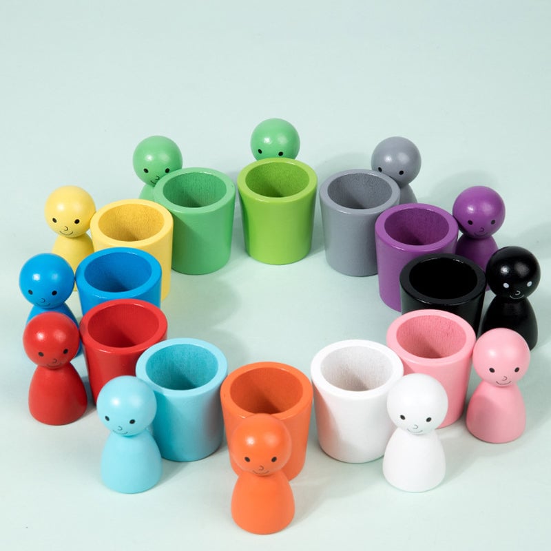 Taza Montessori para clasificar colores
