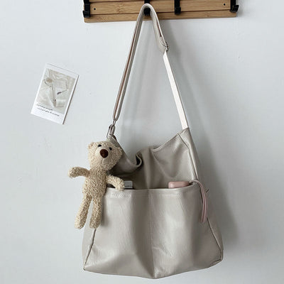 Stephanie - Bolsa de grande capacidade fabricada em couro vegano suave e estruturado