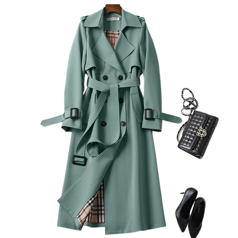 Elegante Gabardina para Senhora: Atemporal, Luz e Estilo