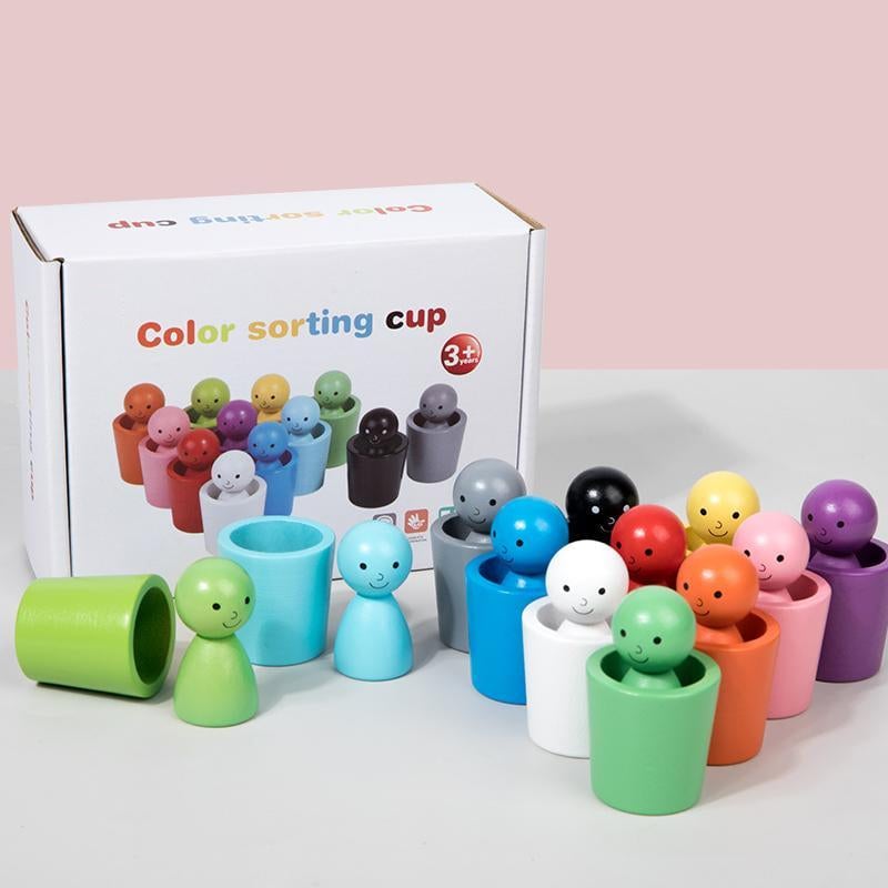 Taza Montessori para clasificar colores