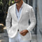 Blazer d'été en lin pour homme - Coupe slim et légère