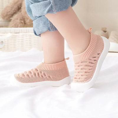 Baby non -slip grid shoes