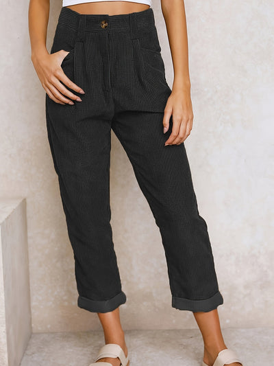 Pantalones casual de talle alto para mujer