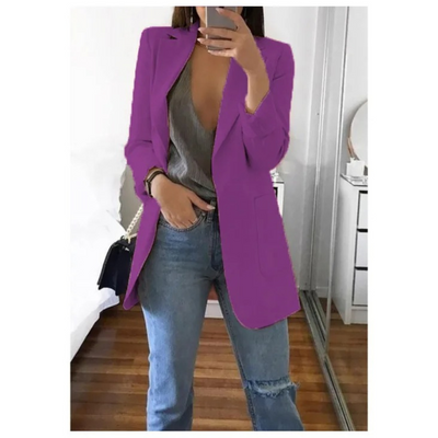 Blazer largo de mujer en caqui MODA